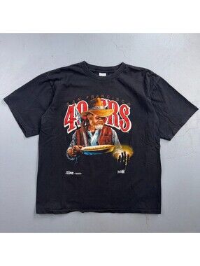 San Francisco 49ers Vintage 90s Miner T Shirt Dave Gardner Art Salem Art Sports
